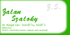 zalan szaloky business card